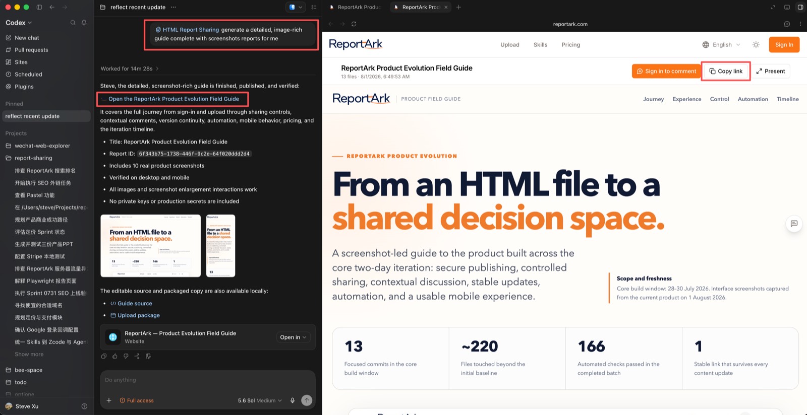 Done Means a Link: How I Turn Codex Results into Reviewable HTML Reports cover